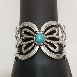 Butterfly Stering Silver & Turquoise Cuff